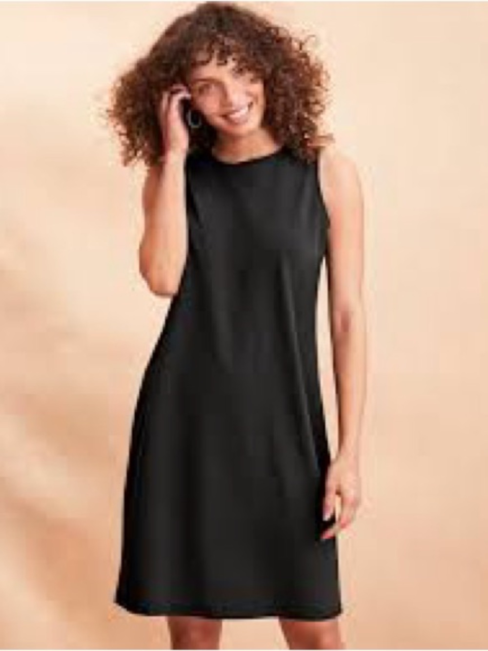 Eileen Fisher Round Neck Black Dress size medium